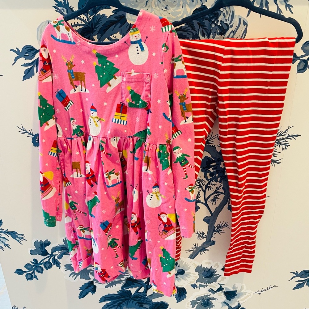 Used Festive Mini Boden Tunic Set. Size 7-8 Youth.